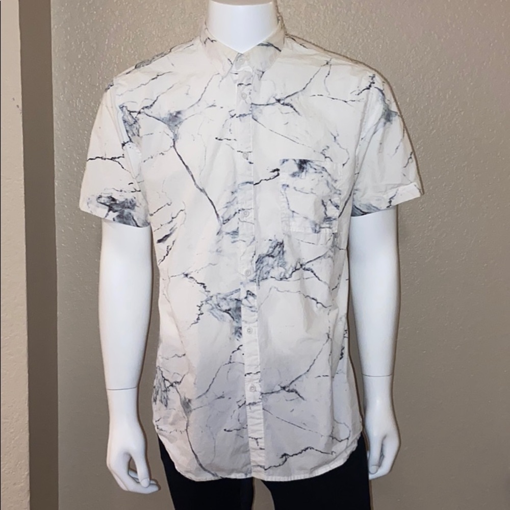 ZANEROBE MARBLE BUTTON UP SHIRT